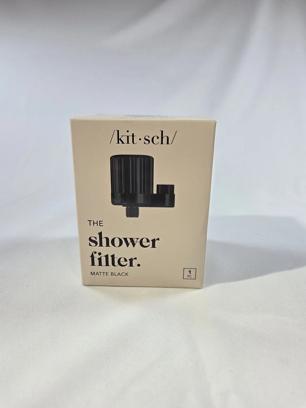 Kitsch Shower Filter Matte Black Chlorine Reducing Water Filter for Hair & Skin